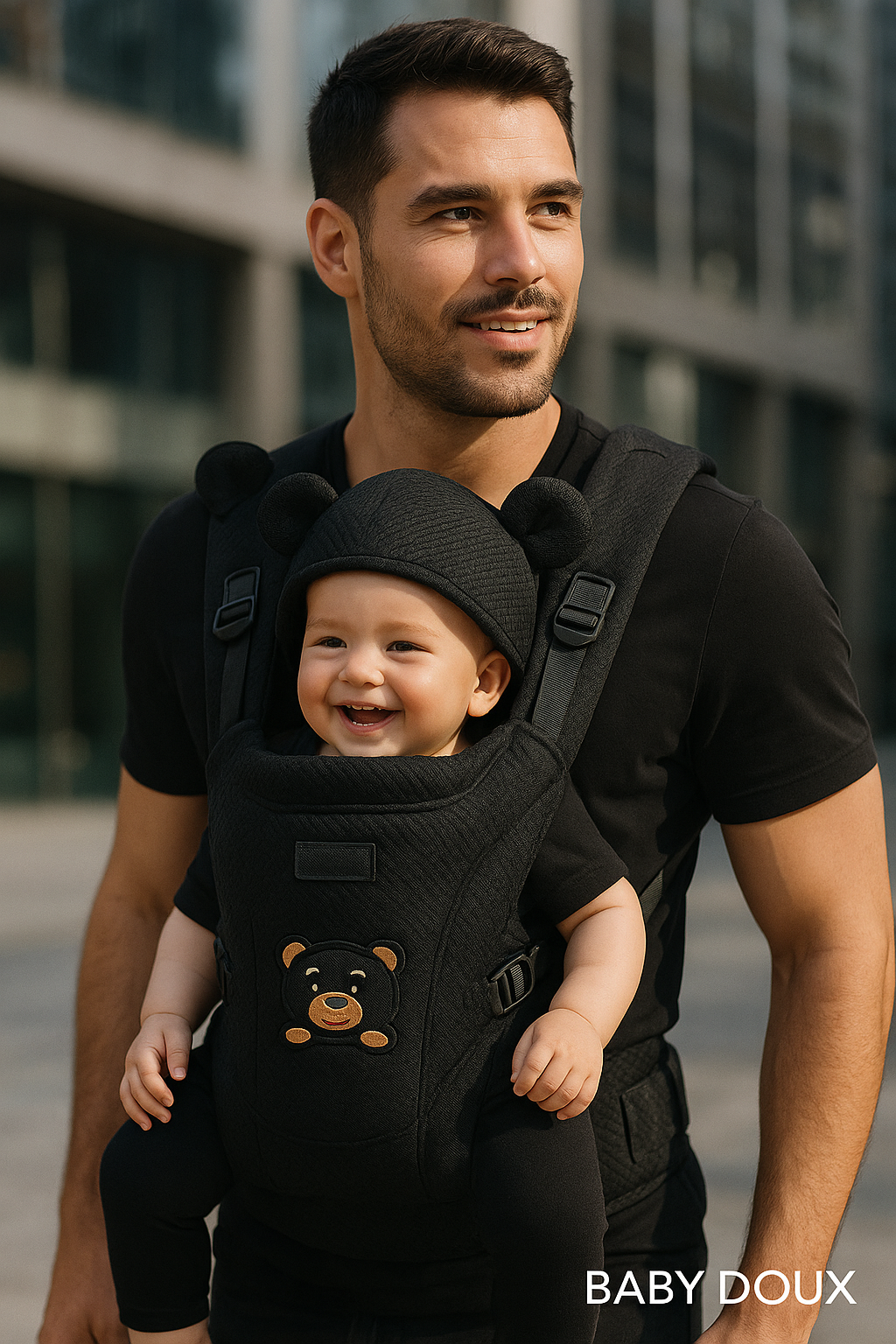 Porte-bébé ergonomique Baby Doux™ – Confort, sécurité et tendresse à chaque pas 👶💞