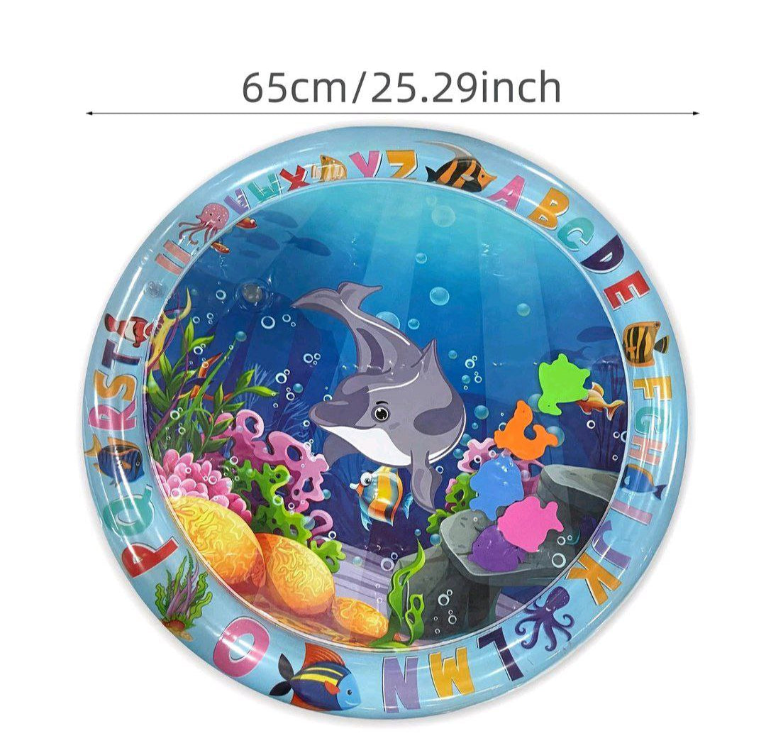 Tapis de jeu d’eau gonflable Baby Doux 🌊🐬 – Océan Magique pour Bébé 👶✨