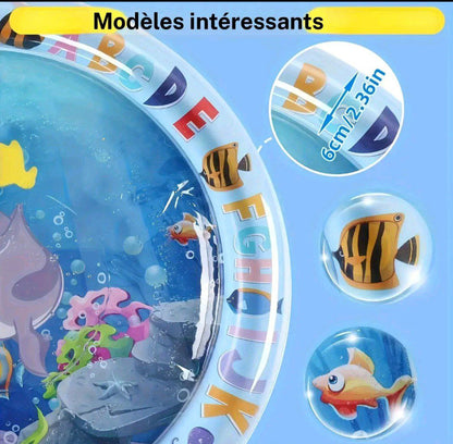 Tapis de jeu d’eau gonflable Baby Doux 🌊🐬 – Océan Magique pour Bébé 👶✨