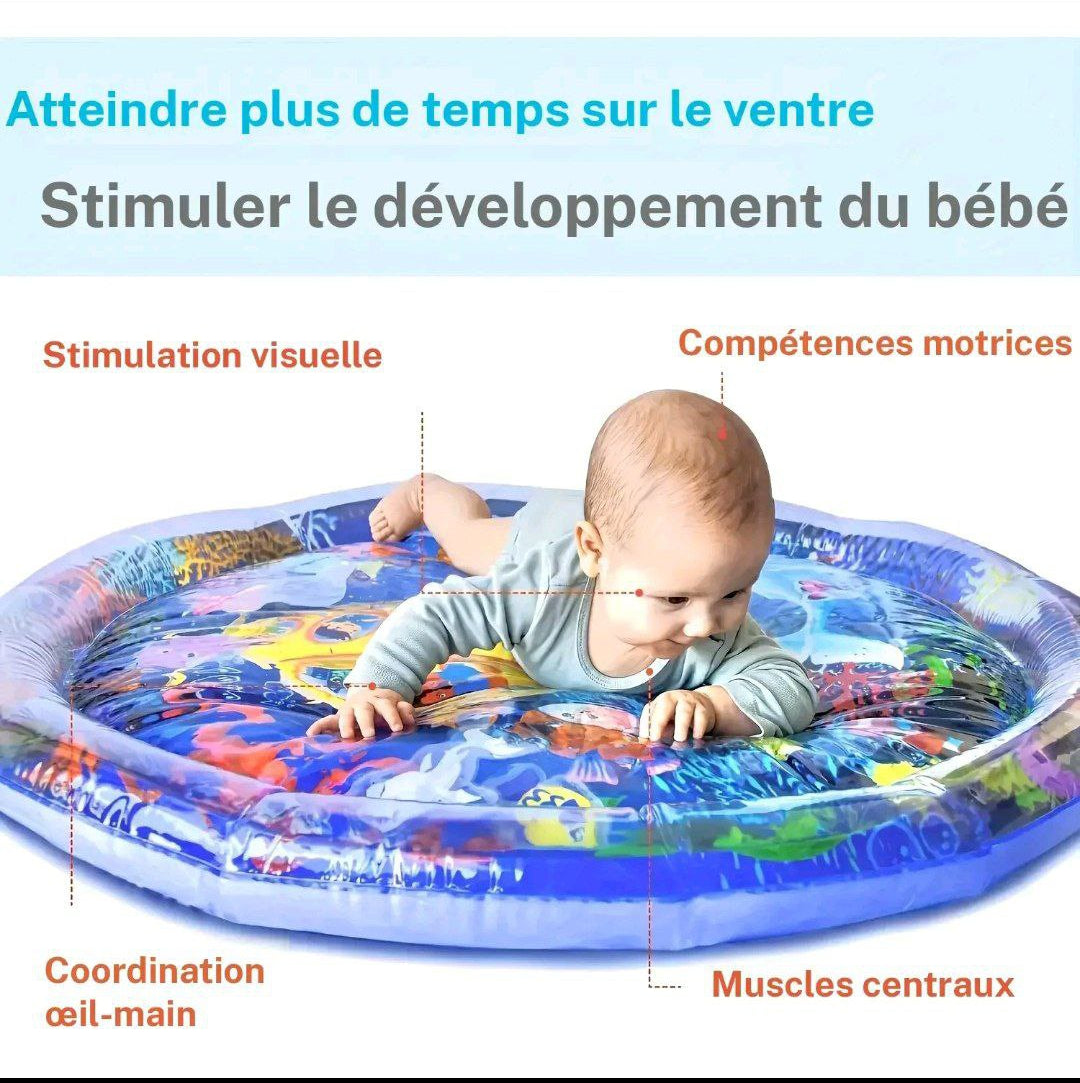 Tapis de jeu d’eau gonflable Baby Doux 🌊🐬 – Océan Magique pour Bébé 👶✨