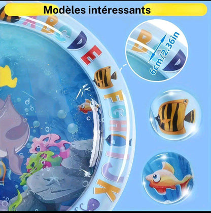 Tapis de jeu d’eau gonflable Baby Doux 🌊🐬 – Océan Magique pour Bébé 👶✨