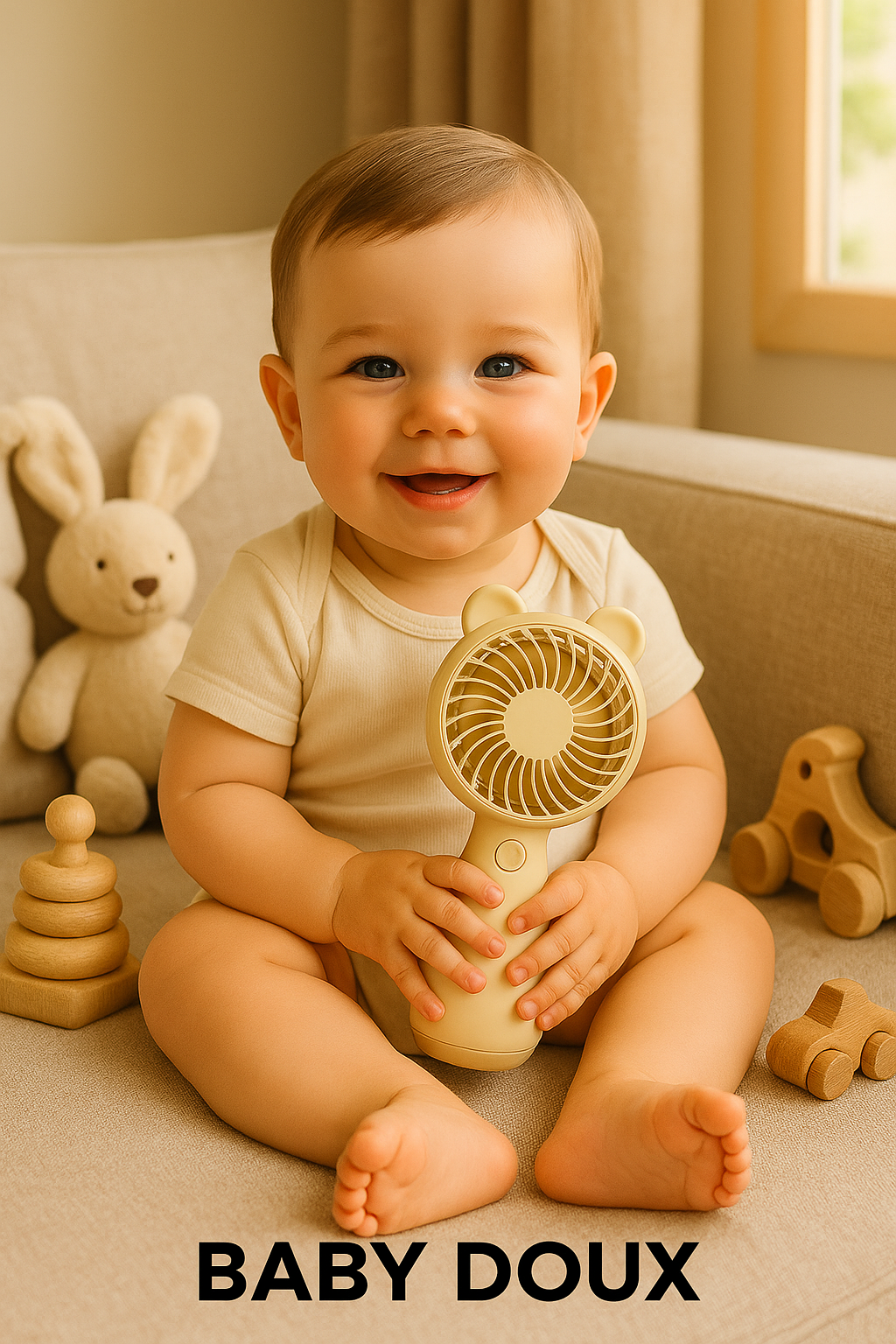 Baby Doux™ – Ventilateur Bébé 360° Ultra-Silencieux | Fraîcheur, Sécurité & Bonheur Garanti