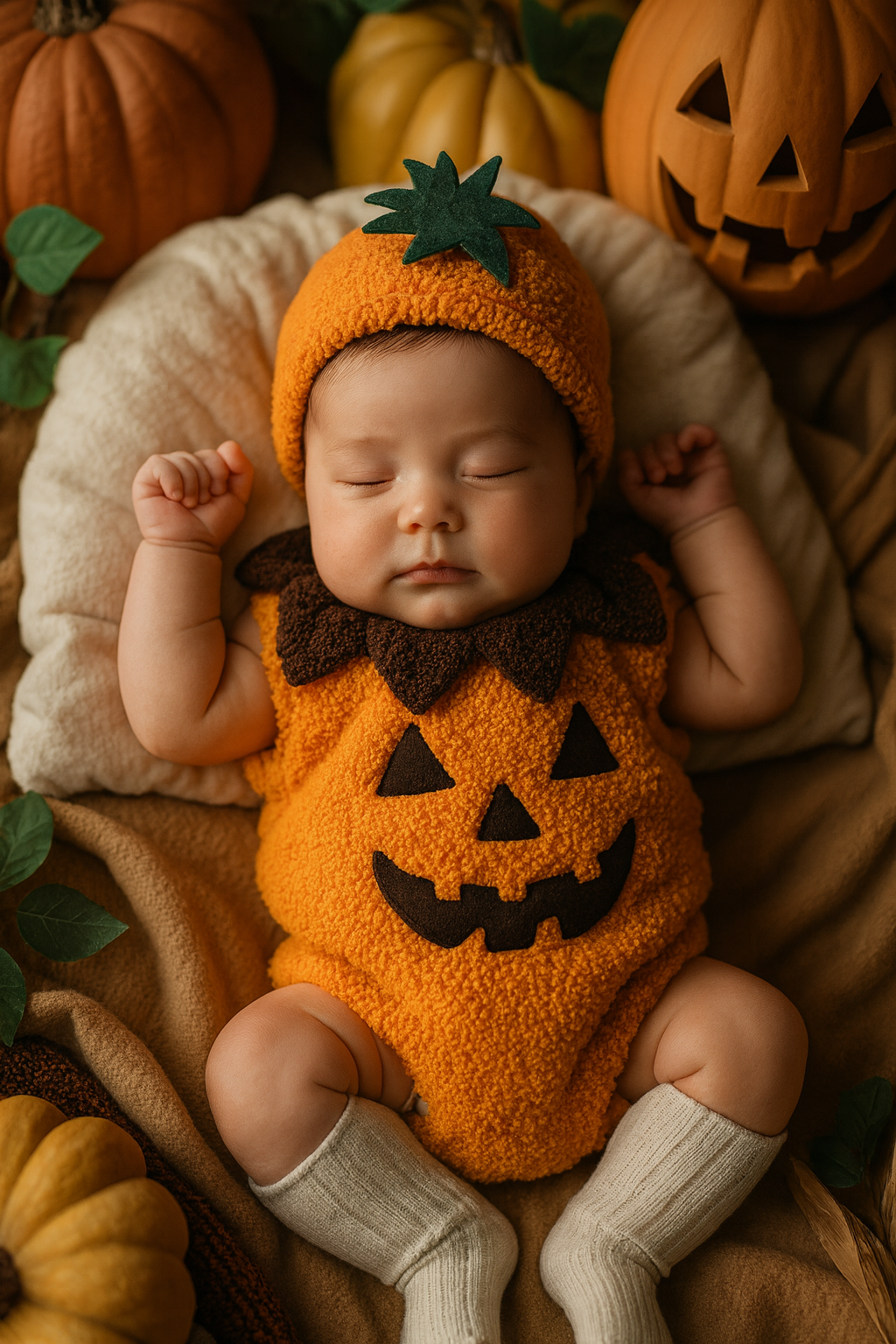Body Halloween Citrouille Bébé – Collection Baby Doux 👶🧡 | Déguisement Doux et Festif